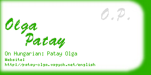 olga patay business card